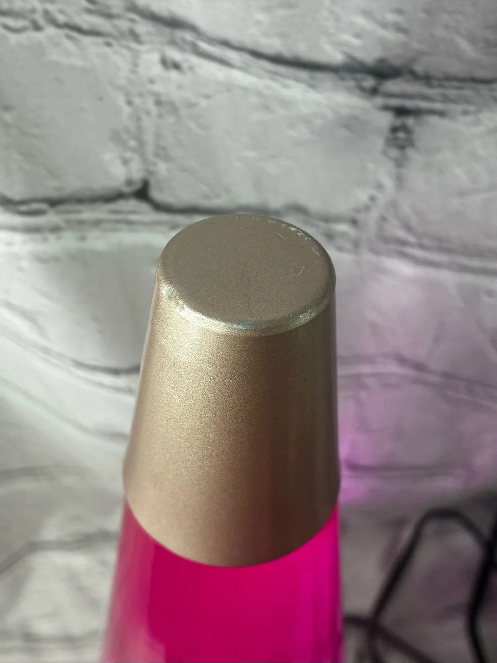 Pink Lava Lamp with Rose Gold Base - Decorative Home Accent